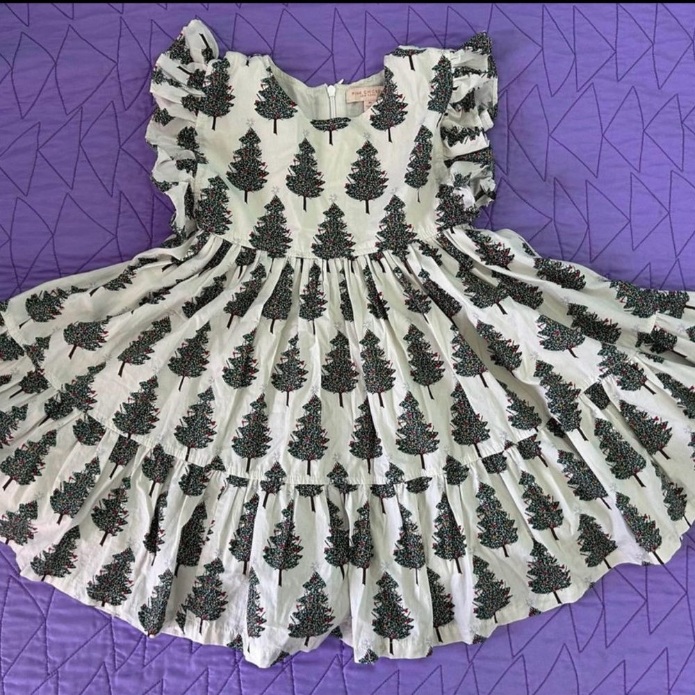 Pink Chicken Christmas Tree Dress